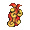 Orange Yellow Flame Spiral Chest Tattoo