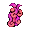 Red Pink Flame Spiral Back Tattoo